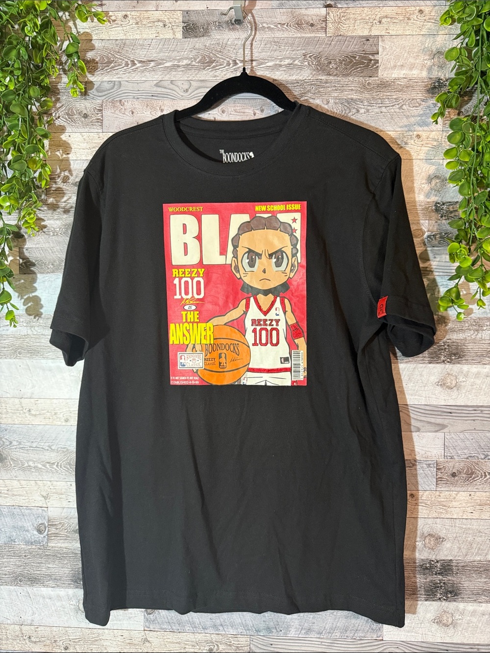 NWT! The Boondocks Riley Basketball Cover Black T-Shirt